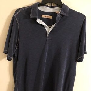 TOMMY BAHAMA MENS M POLO SHIRT NAVY BLUE